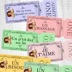 Bilhetes vintage para imprimir, ingressos de amor para o Dia dos Namorados, presente de Dia dos Namorados