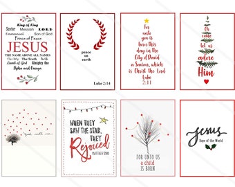 Chistmas Bible verses stickers Printable download Scripture Art 2.5