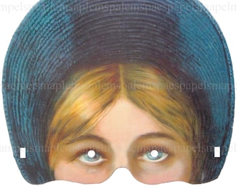 Maschera vintage da stampare Jane Austen Costume di Capodanno Costume di Carnevale Immagini vintage da stampare Martedì Grasso