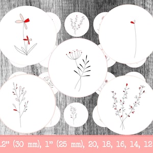 images digitales cabochon minimaliste nature blanc rose, images bijoux, images cabochon, collage digital, allegradigital