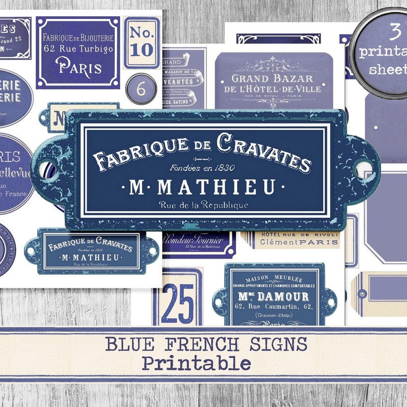 French Labels - Etsy