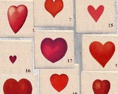 Vintage Valentine's Day Digital Ephemera for Crafts, junk journal Love printable collage sheets Printable Heart Cards, Allegradigital