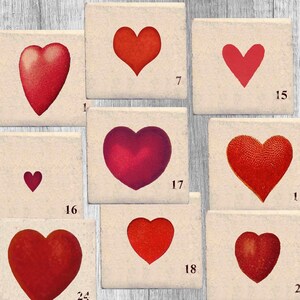 Coisas efêmeras digitais do Dia dos Namorados vintage para artesanato, diário de lixo amor, folhas de colagem imprimíveis, cartões de coração imprimíveis, Allegradigital