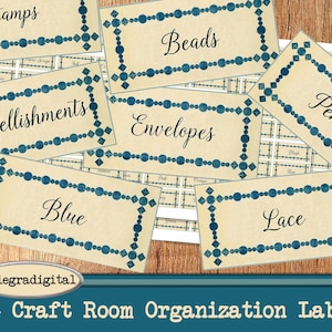 Craft Room Storage Labels SVG Craft Room Organization Art Supply