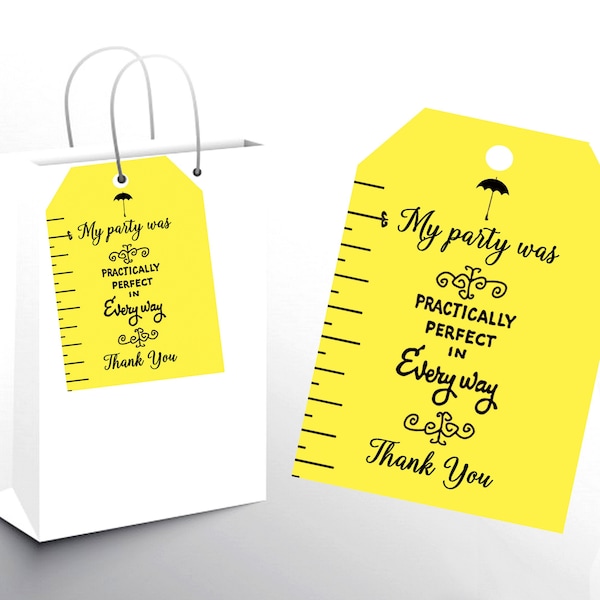 Printable Mary Poppins Favor Tags, Mary Poppins Gift Tags, Mary Poppins Party Tags, Mary Poppins Thank You Tags, Mary Poppins Labels