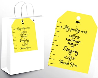 Printable Mary Poppins Favor Tags, Mary Poppins Gift Tags, Mary Poppins Party Tags, Mary Poppins Thank You Tags, Mary Poppins Labels