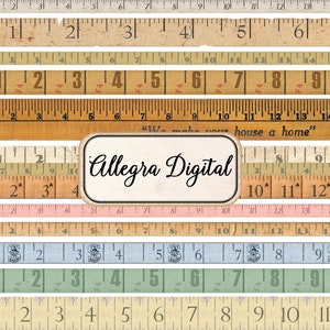 Vintage Tape Measure measuring old printable paper craft art hobby crafting scrapbooking instant download digital collage sheet ephemera