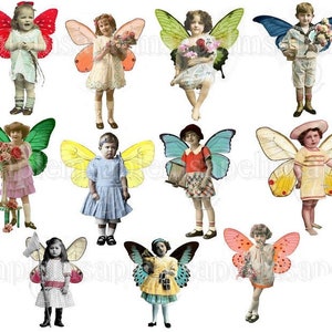 Digitale afbeeldingen kinderen vlinders clipart kinderen vlinders vintage afbeeldingen svrapbooking junk journal journaling ephemera allegradigital