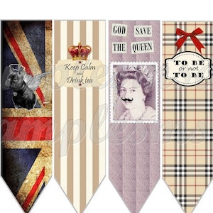 4 segnalibri stampabili Britannici, inglesi, scozzesi