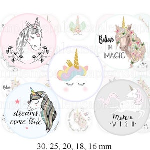 images digitales cabochon licorne image pour bijoux, images pour cabochon, collage digital, images à imprimer, images numérique