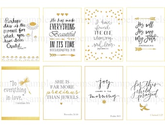 Printable download BIBLE VERSES TAGS No.5 Scripture Art | Etsy