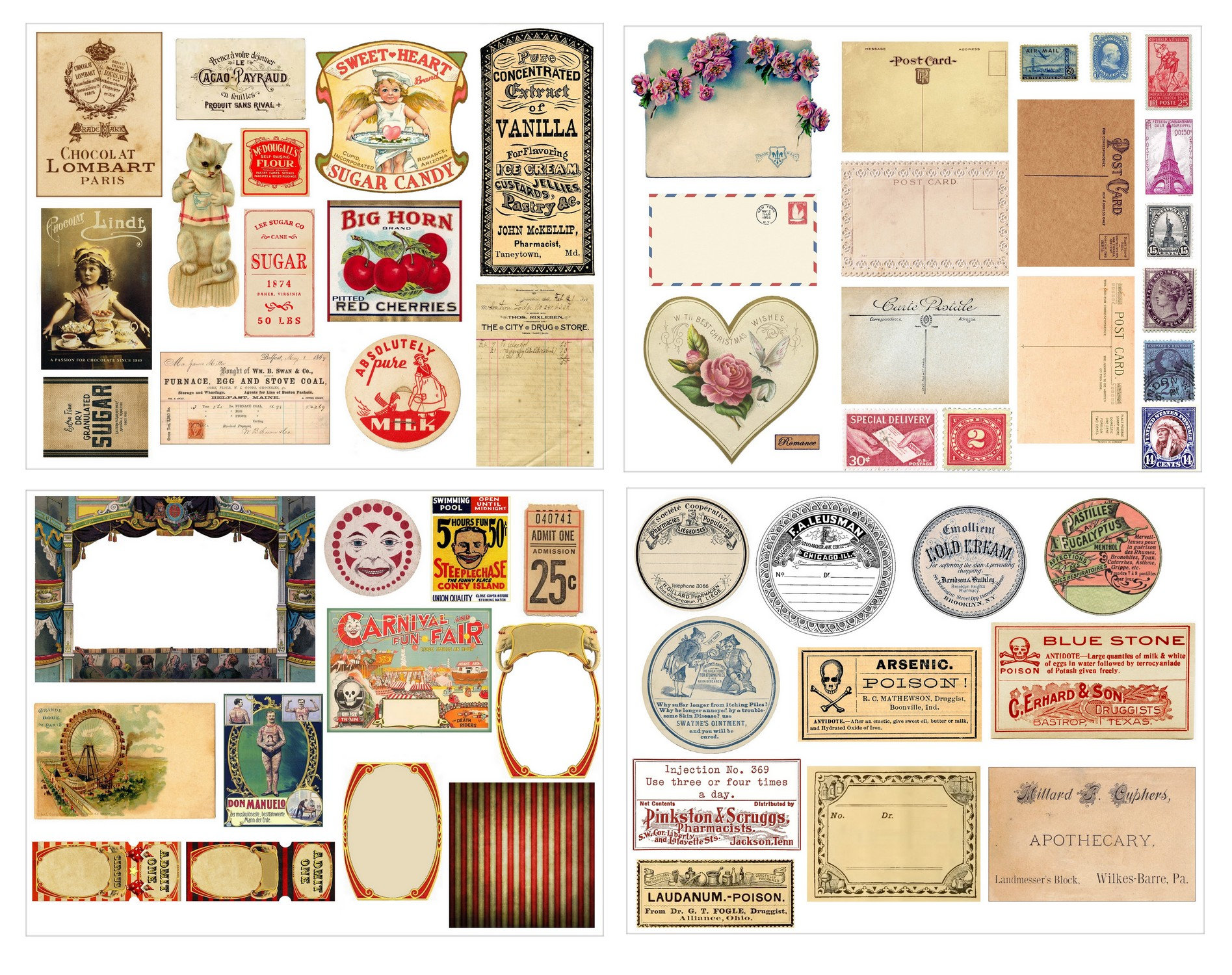 Mega Vintage Ephemera Pack – Printable Junk Journal & Digital Collage ...