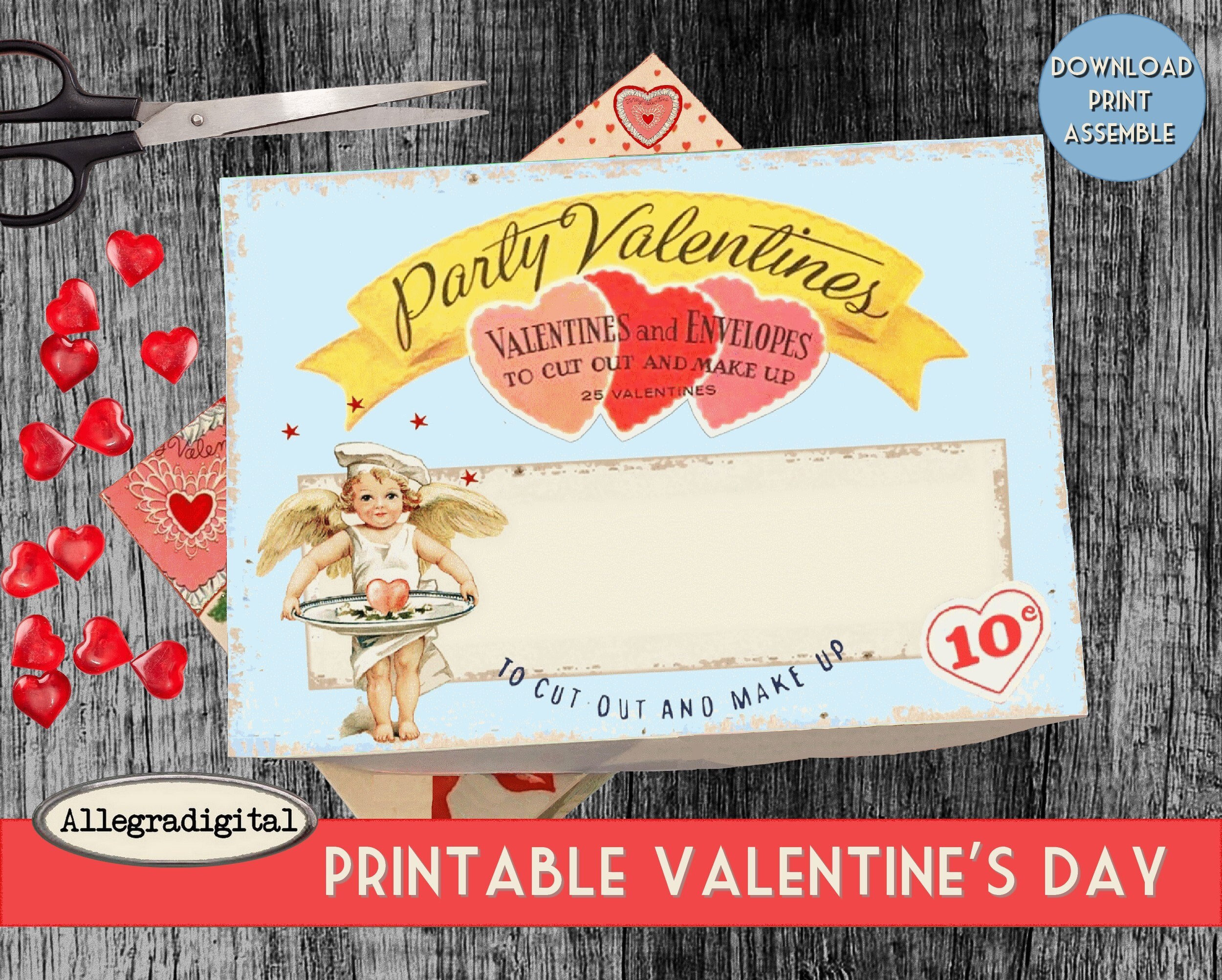 Free Vintage Valentine Cards – CalicoCollage