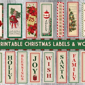 Weihnachten Geschenkanhänger, Sticker und Etiketten Weihnachten vintage Bilder Vorlagen zum herunterladen vintage Weihnachten