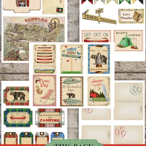 Camping Junk Journal Ephemera Pack Garden Adventure Junk Journal Kit ...