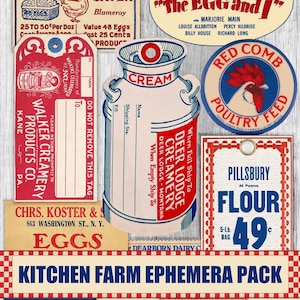 Vintage Farm Ephemera druckbares Vintage junk journal kit vintage Papier download Journal Seiten junk journal scrapbooking