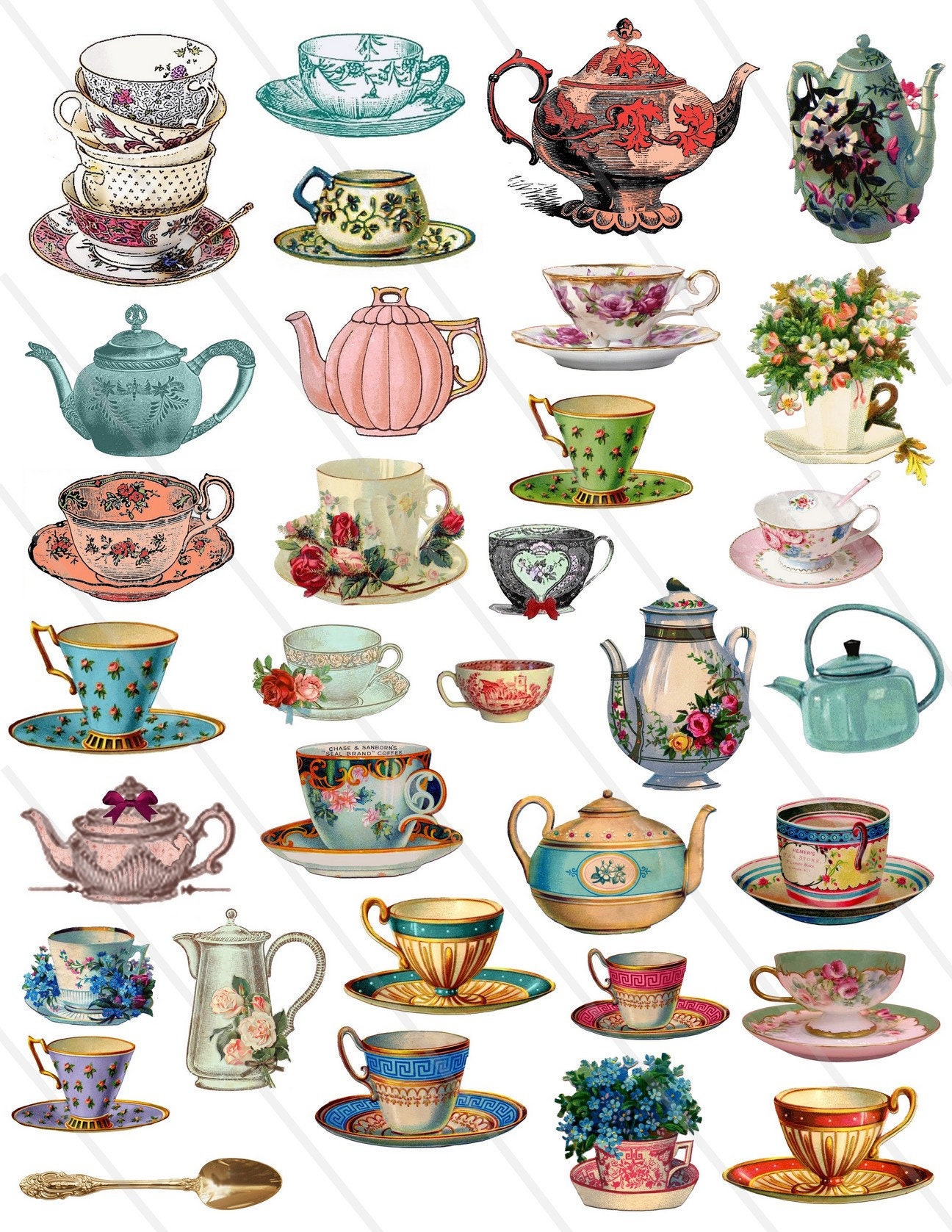 Victorian Teacup Drawing