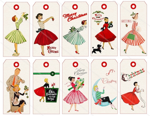 Vintage Christmas Gift Tags Printable Free Vintage Christmas Pocket