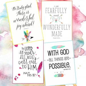 Printable Download BIBLE VERSES TAGS No.1 Scripture Art 2.5"x3.5" Size ...