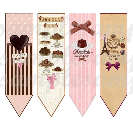 printable bookmarksbook lover bookmark chocolate french etsy