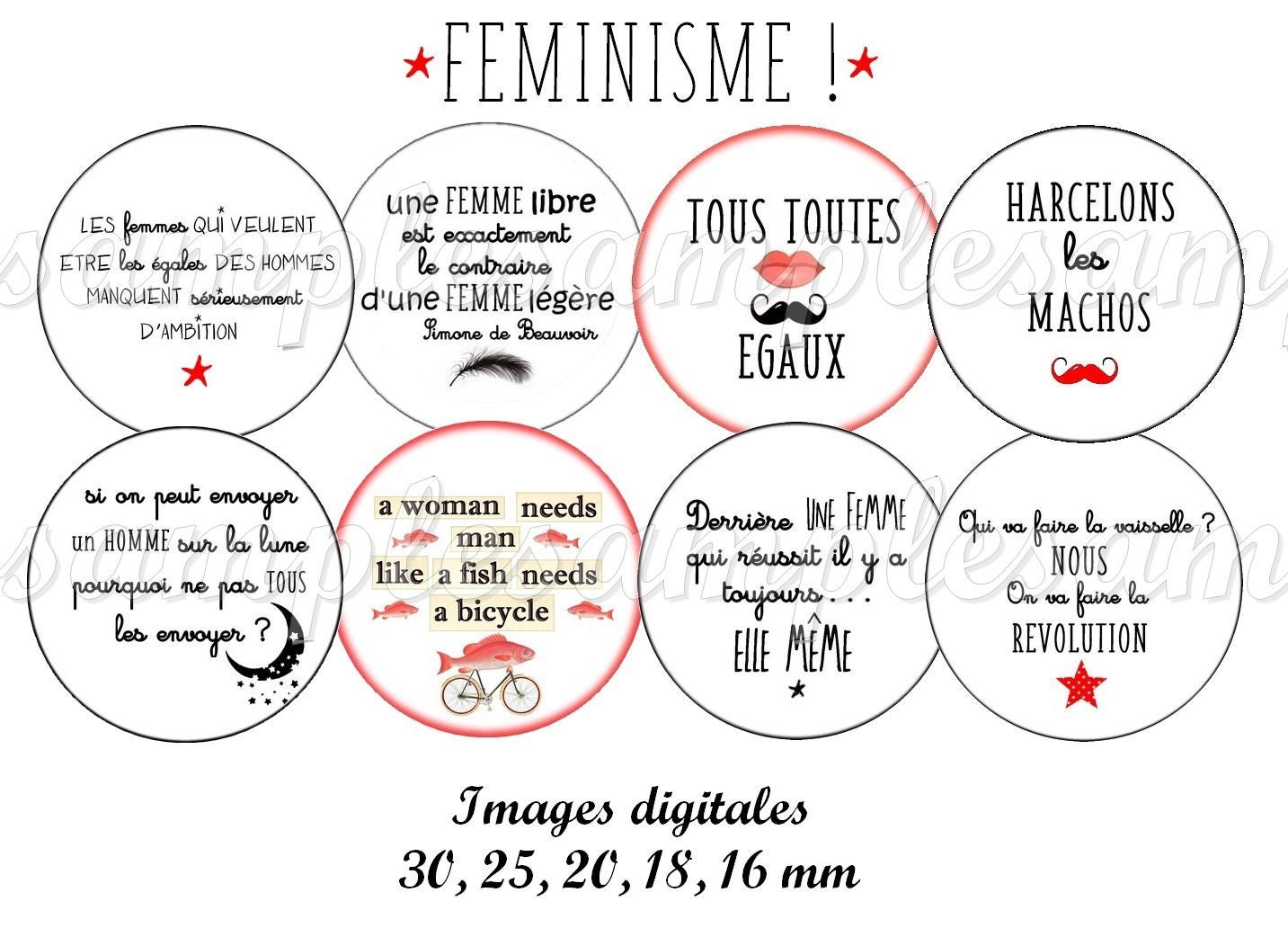 Images Digitales Feministe Femme Citation Image Pour Bijoux Etsy