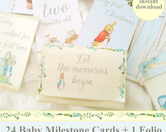 Peter Rabbit Baby Cards For Milestone Moments Set Di 30 Carte
