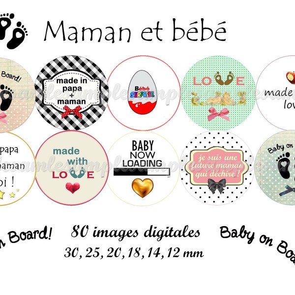 images digitales future maman grossesse naissance bébé images pour bijoux avec un cabochon en verre