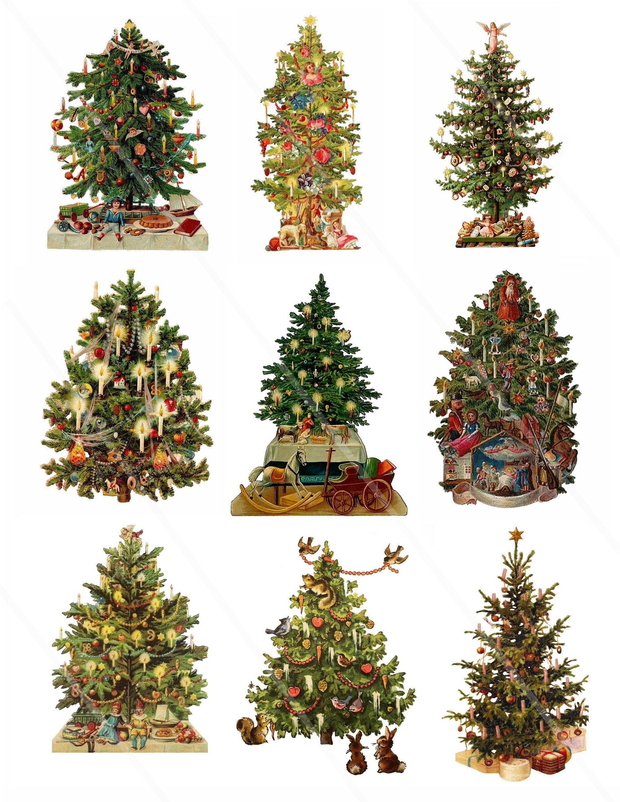 Sapin De Noël à Imprimer Format A4 Clip art Noël vintage sapin de Noël décoration de Noël images - Etsy Canada