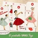 Retro Christmas Tags printable gift tags hang tags journaling craft hobby crafting scrapbooking instant download digital collage sheet 