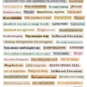 Feuille de collage digital "Citation", rétro, vintage, scrapbooking, art numérique,