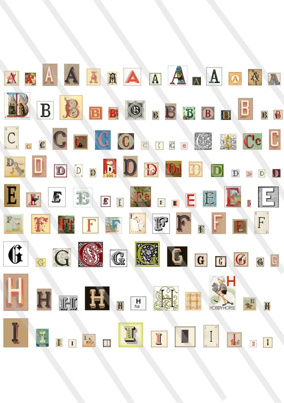 Vintage Alphabet Letters Printable