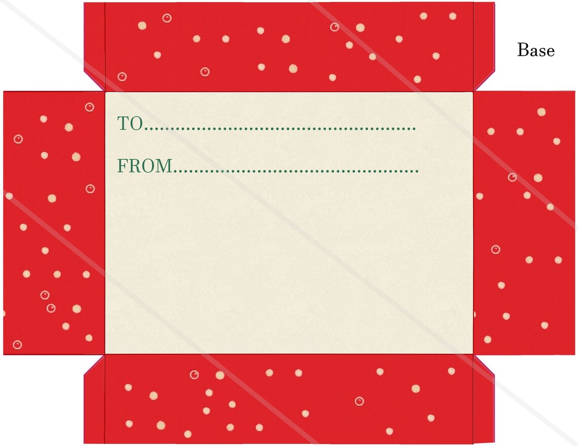 Printable Retro Christmas Ornament Box for Gifts DIY Vintage - Etsy