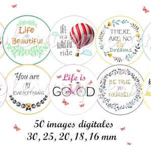 Images digitales pour bijoux cabochon motifs Scandinave Boho image cabochon