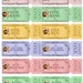 Valentine Tickets Love Ticket Strips Digital Collage Sheet Vintage ...