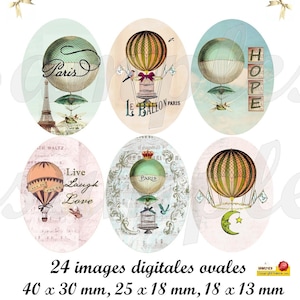 digitale beelden ovale retro vintage heteluchtballon, ballon, afbeelding voor sieraden, afbeelding om af te drukken, digitaal beeld