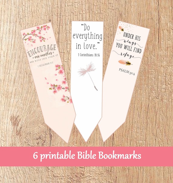 Bible Bookmarks Printable Set of 6 Printable Bookmarks | Etsy