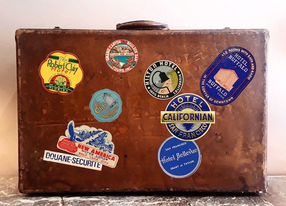 Etiquetas de equipaje, pegatinas de viaje retro, hoja de papel de arte  impresa, etiqueta de maleta, etiqueta de hotel, etiquetas de equipaje,  equipaje de viaje, diario de viaje, 613 -  México