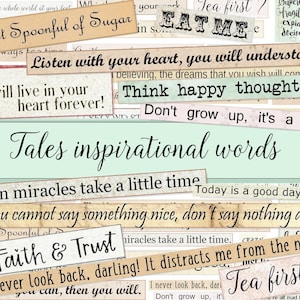 Classic Tales & Fairy Quotes – Vintage Printable Digital Collage Sheet  (Instant Download)