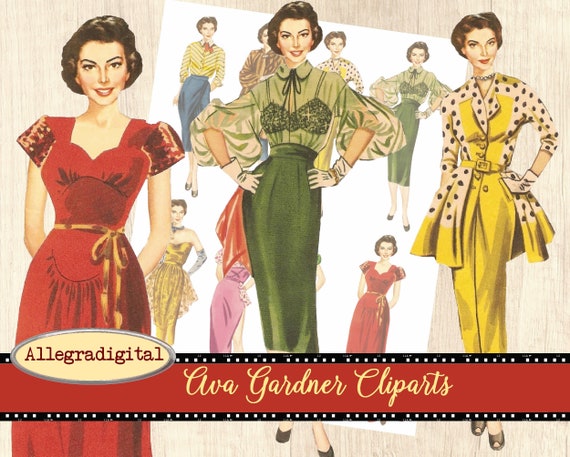 Ava Gardner Clipart Clip Art Scrapbooking Card Making Decoupage Ephemera  PNG Cricut Scan N Cut Vintage Hollywood Pin up Png Svg - Etsy