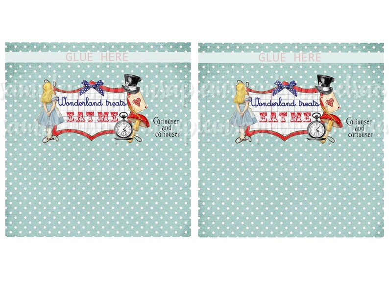 Alice in Wonderland Candy Bar Wrapper Printable Hershey Bar - Etsy