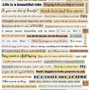 Foglio di collage digitale "Citazione", retrò, vintage, scrapbooking, arte digitale,