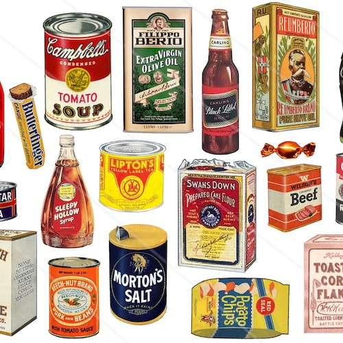 Grocery Clip Art Vintage Cooking Book Clipart Digital Collage Etsy Uk