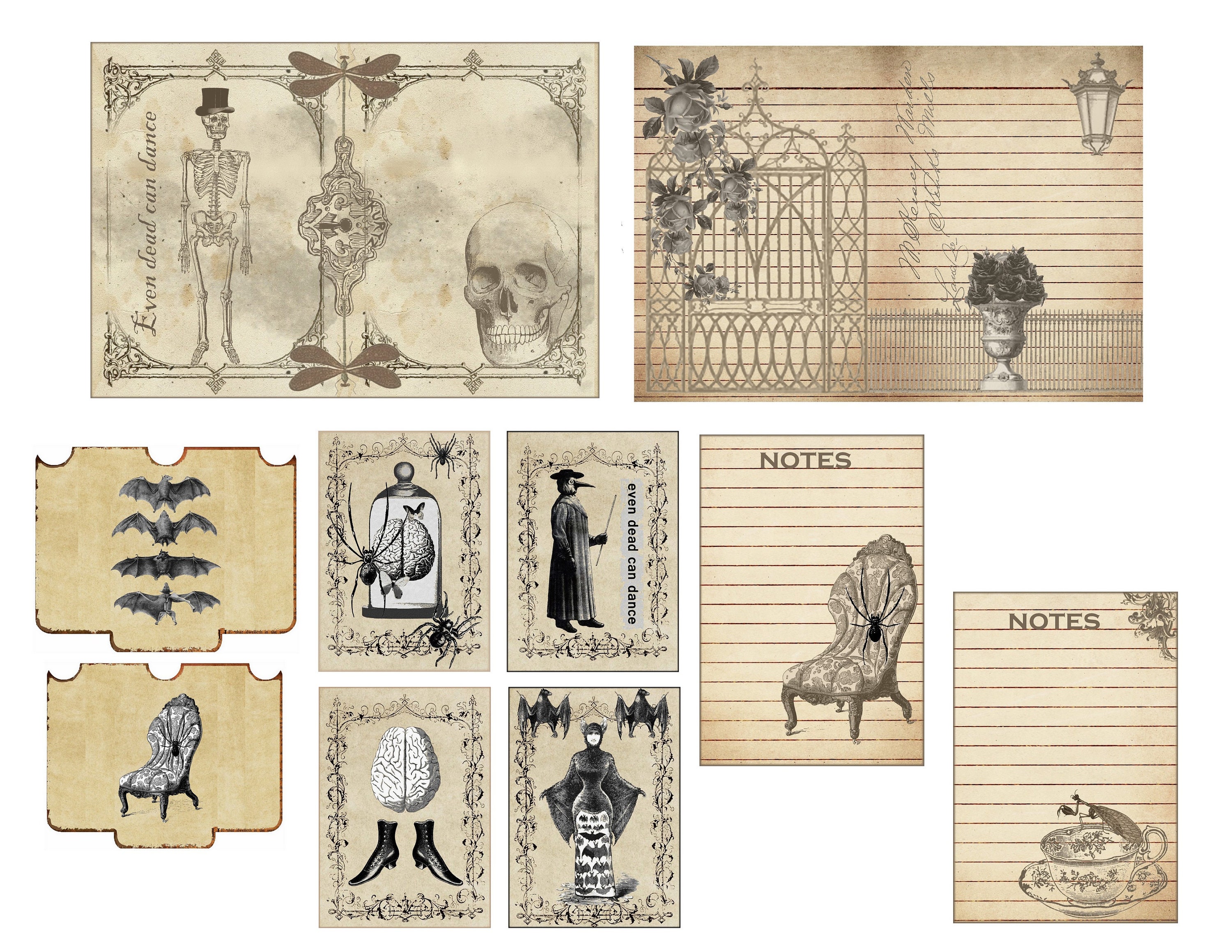 Halloween Junk Journal Kit, Haunted House Junk Journal, Instant ...