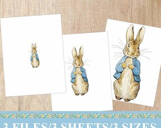 Fabulous Maglietta Bambino Peter Rabbit E Mamma | Illustrazione Beatrice Potter | Colore Bianco Taglia 4 Anni