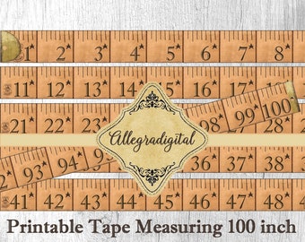 Printable Tape Measure / TAPE MEASURE/ Digital Images / Printable Download  / Tape Measure/ Printable Tape / Tape Measure / Planner / Journal 