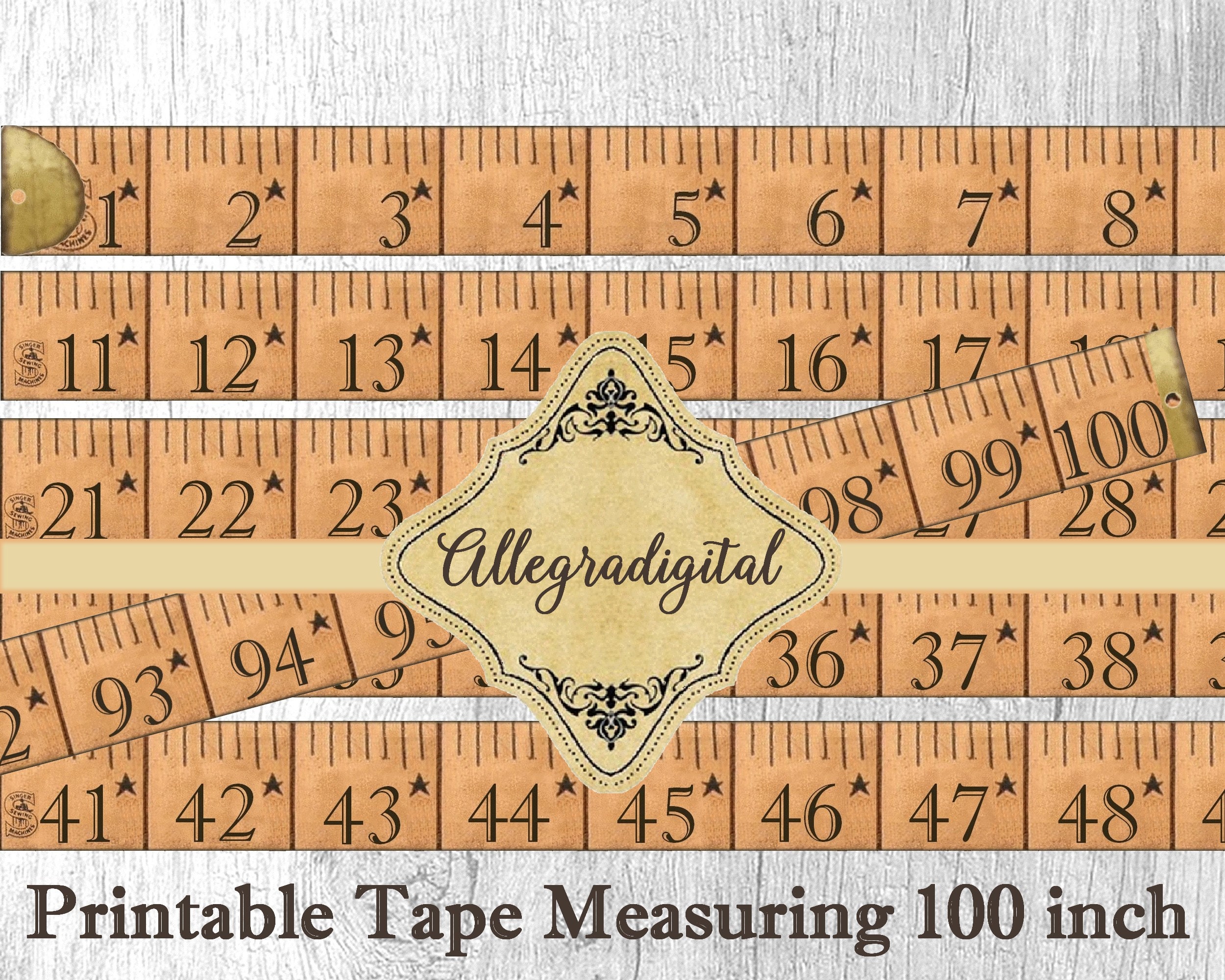 Free Printable Tape measure Ruler on 8.5 by 11 Inch Paper