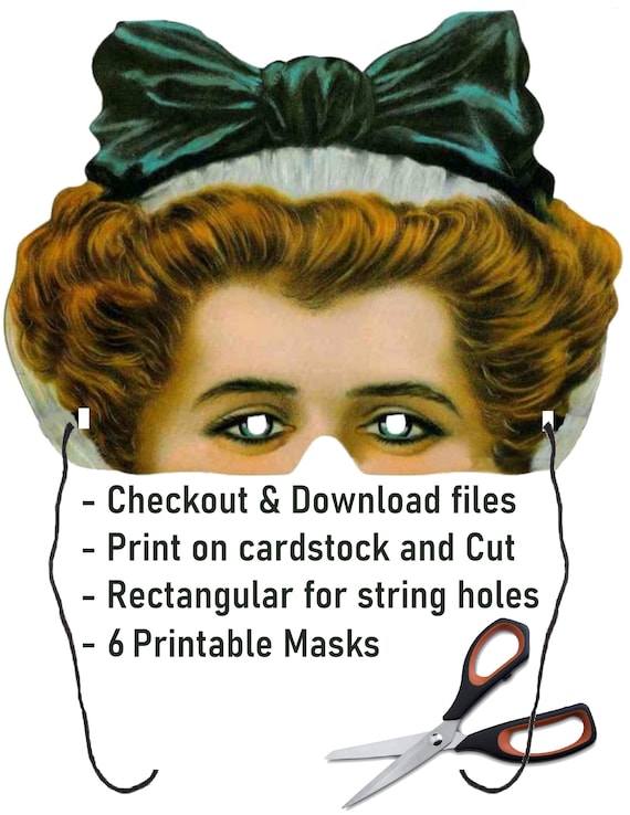Victorian Half Mask Pack Carnival Antique Masks Victorian Antique