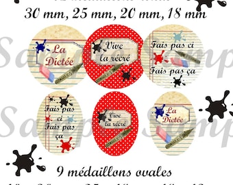 images digitales cabochon école rétro maîtresse institutrice  collage digital pour bijoux, images cabochon,  enfant écolier image à imprimer