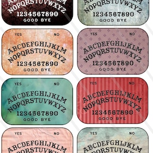 Images digitales Halloween Tin Ouija cartes Images Halloween 8 images