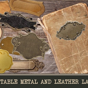 Book/album Leather Labels - Personalized In Gold Or Silver/ Great For